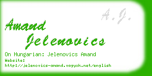 amand jelenovics business card